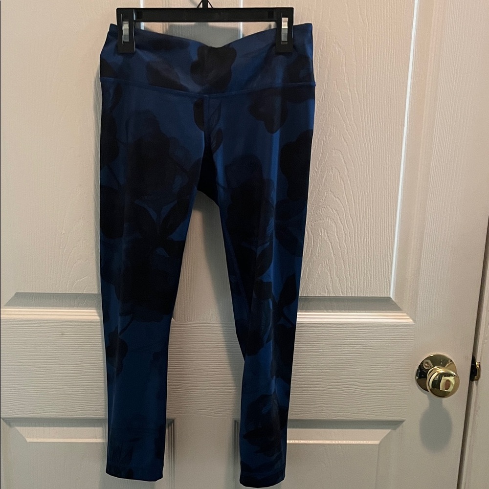 Lululemon Athletica Blue Floral Capris